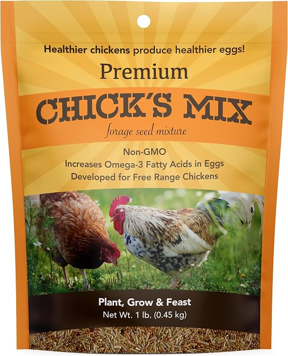 Barenbrug Premium Free Range Chicks Mix Forage Seed Mixture, 1 lb, One Pack