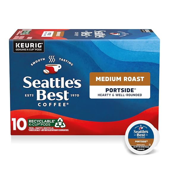 Seattle's Best Coffee K-Cup Pods Portside Blend Medium Roast, 10 Count