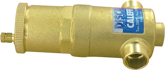 Caleffi 551022A 3/40-Inch 150 PSI Compact Brass Sweat Air Separator