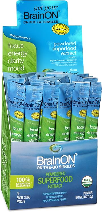 E3LIVE BrainON - Concentrated E3AFA - On-The-Go Singles - 30 Count Box
