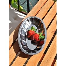 1 Adet Paslanmaz Çelik Dilimli Orta Boy Kayık Tabağı Sunum Tabak 23x13 Cm