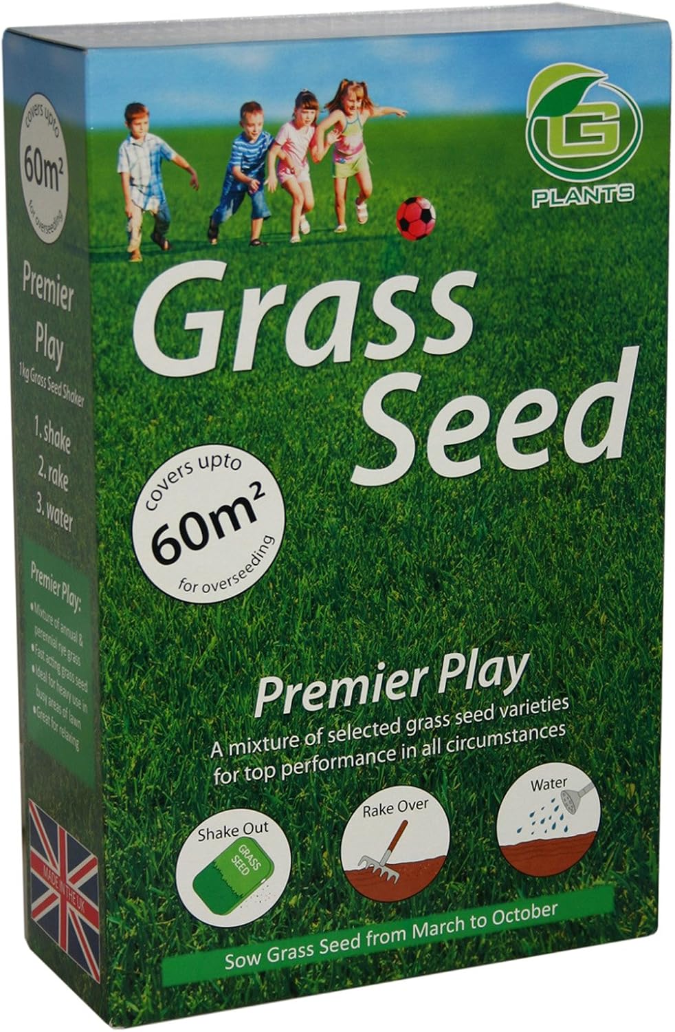 G Plants 1Kg Grass Seed Premier Play