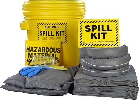 AWF PRO 20 Gallon Universal Spill Kit, 59 Pieces