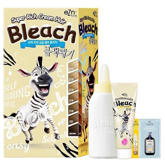 eZn Super Rich Cream Hair Bleach Kit (4.8oz) - Korean Permanent Bleach
