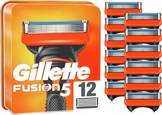 Mens Gillette Fusion5 Razor Blades 1 Pack of 12