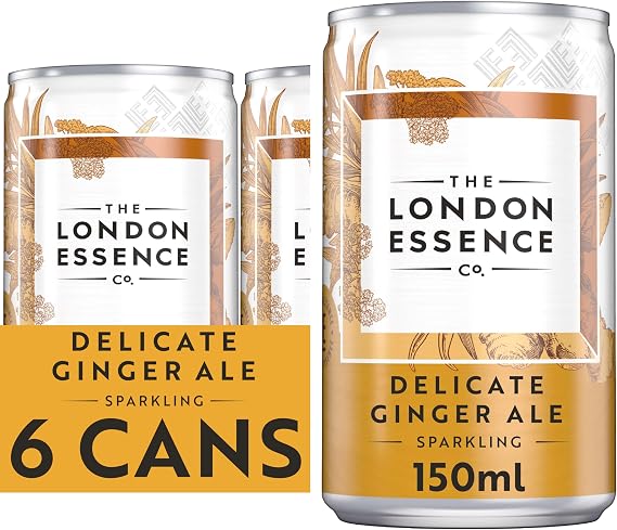The London Essence Co., Ginger Ale, 150 ml Can (Pack of 6)