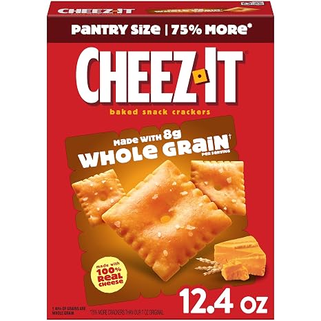 Cheez-it Baked Snack Cheese Crackers Whole Grain 12.4 oz Box