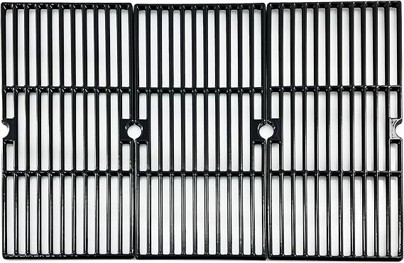 Parts DC121 16 7/8" Polished Porcelain Coated Cast Iron Grill Grates Replacement for Charbroil 463432215, 463436213, 463436214, 463436215, 463441312, 463441514, Thermos 461442114 Grills