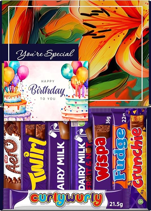 Benerry Chocolate Gift Box Hamper - 8 Treats Birthday Gift - Dairy Milk Style Sweet Box of Chocolates