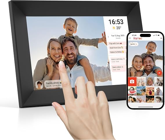 Frameo 8 Inch WiFi Digital Photo Frame, 16GB, 1024 x 600IPS