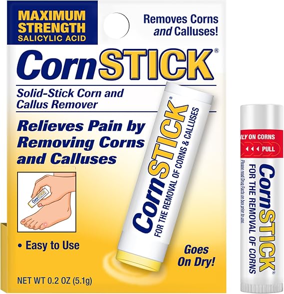 CornStick Corn and Callus Remover, 0.2 Oz | Maximum Strength - 40% Salicylic Acid