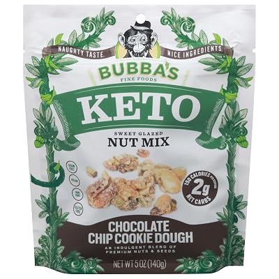 B.ubbas Fine Foods Keto Chocolate Chip Cookie Dough Nut Mix 5OZ Pack of 6