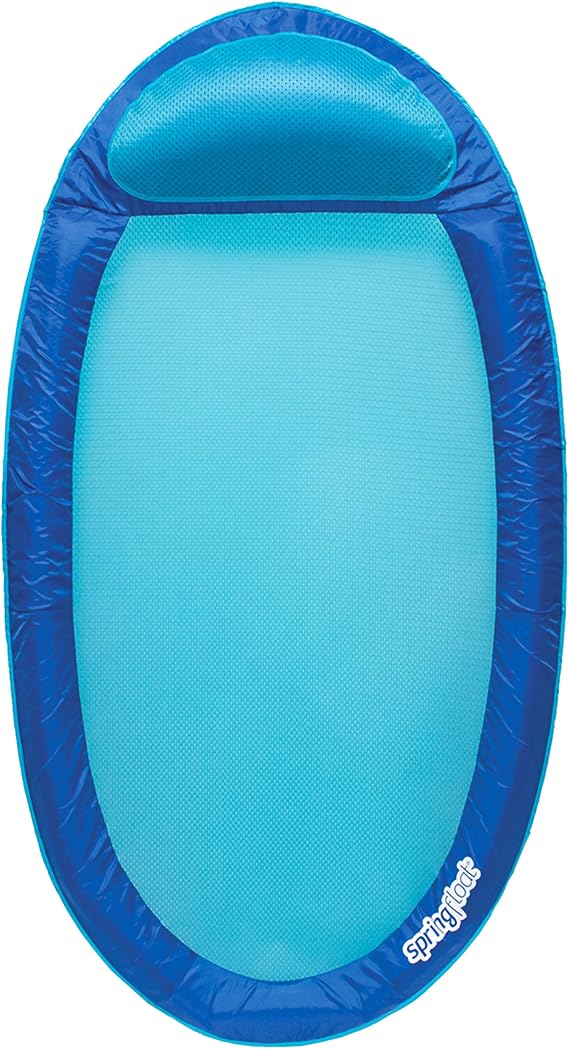 SwimWays Original Spring Float Pool Lounge - Purist Blue