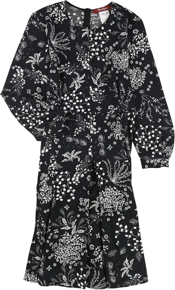MaxMara Womens Floral Sheath Dress, Black, 4