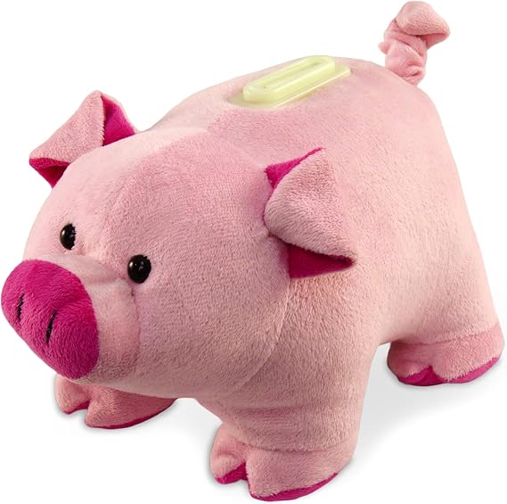 DolliBu Pink Pig Plush Bank - Super Soft Barn Animal Kids Piggy Bank for Boys and Girls, Fluffy Cute Piglet Stuffed Animal Savings Bank Toy, Adorable Kid's First Coin Bank Money Storage Toy - 9 Inch