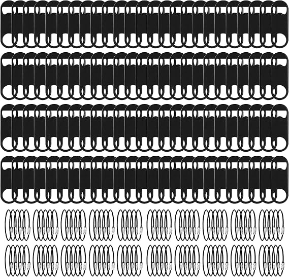 100 Pack Stainless Steel Flat Bottle Opener Keychain 3.5 Inch Black Mini Metal Bottle Opener for Bartender Kitchen Bar Restaurant