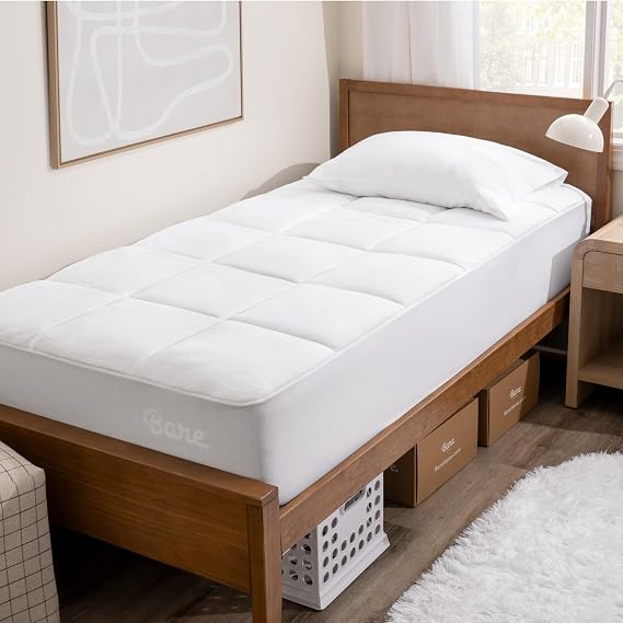 Bare Home Microplush Reversible Mattress Topper (Twin)