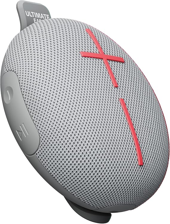 ULTIMATE EARS MINIROLL Ultra-Portable Waterproof Bluetooth Speaker, Big Bass, IP67 Dustproof, 40 m (131 ft) Range - Revive Grey