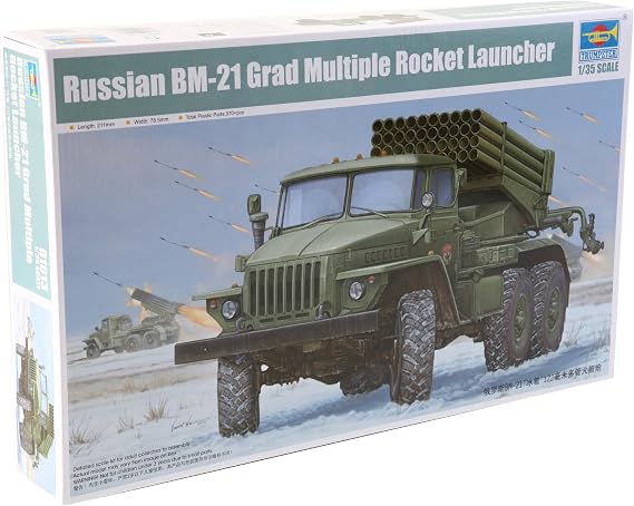 Trumpeter Early Version BM-21 Russian Grad Multiple Rocket Launcher Model Kit, Scale 1/35