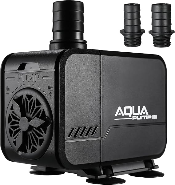 LIFERUN 45W Aquarium Submersible Water Pump, 3000L/H Water Pump, 3 Nozzles