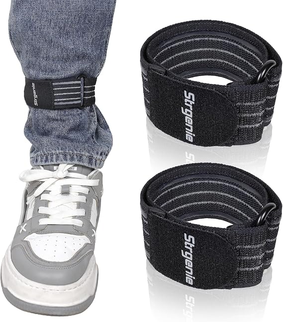 Elastic Boot Straps with Anti-Slip Strips, Cowboy Boot Straps Ankle Strap Adjustable Pant Leg Straps
