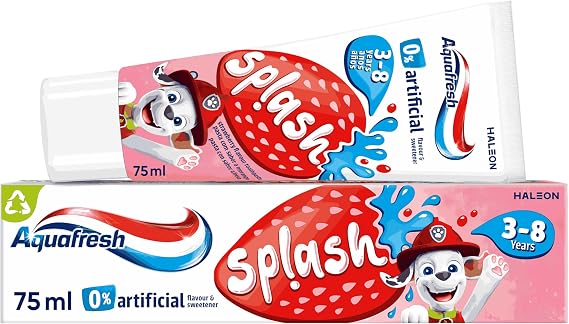 Aquafresh Paw Patrol Splash Kids Toothpaste, Strawberry, 75 ml