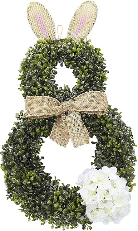 Cottontail Easter Bunny Wreath - Spring Season Front Door Decoration