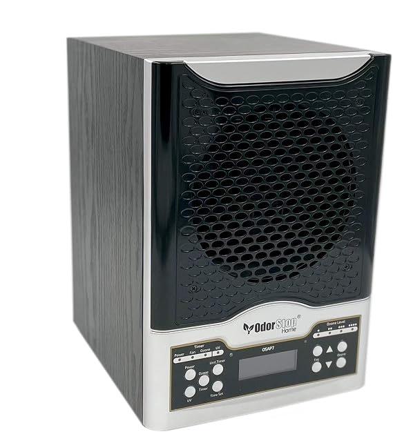 OdorStop OSAP7-7-in-1 HEPA Air Purifier/Ozone Generator with UV, Active Carbon, TiO2, Ionizer, 3 Ozone Plates and Remote Control