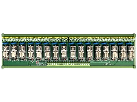 AC/DC 24V Coil 16-SPDT Pluggable Power Relay Module, 16A 250VAC/30VDC