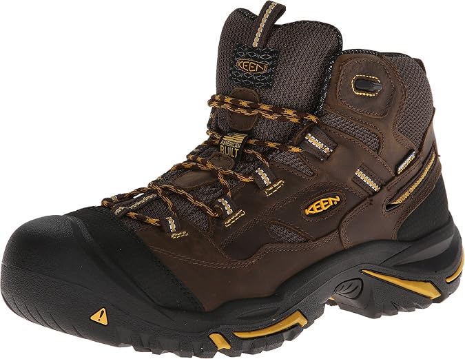 KEEN Utility Men's Braddock Mid Height Steel Toe Waterproof Work Boots
