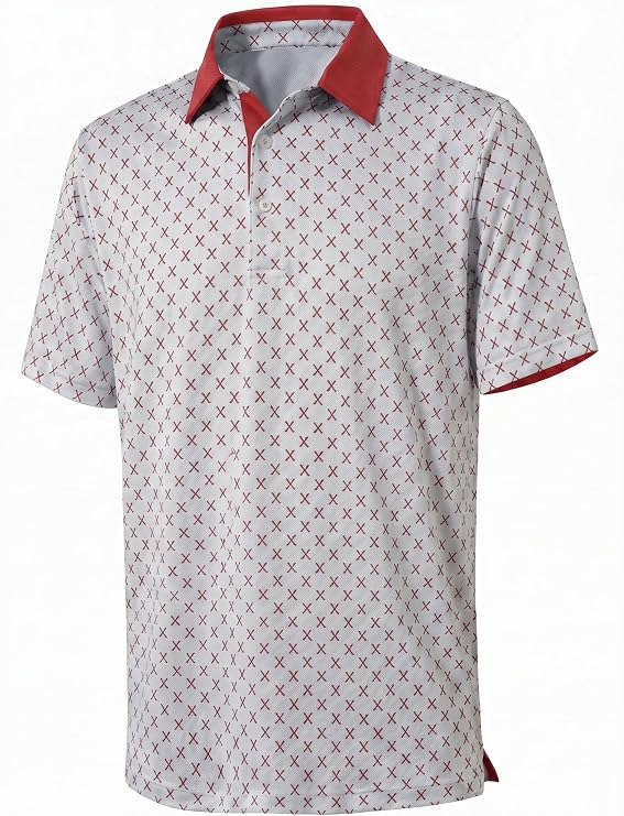 GLESTORE Polo Shirt Men's Short Sleeve Polo Shirt T-Shirt Golf Polo