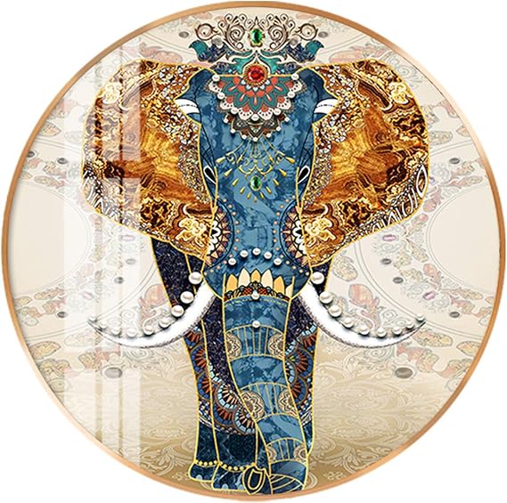 5D Puzzle Diamond Painting, Covered with Diamond Crystal Elephant Puzzle, Size Round 4040cm