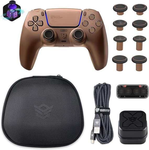 HEXGAMING ULTIMATE PRO Controller Bundle Compatible with ps5, PC, Mobile