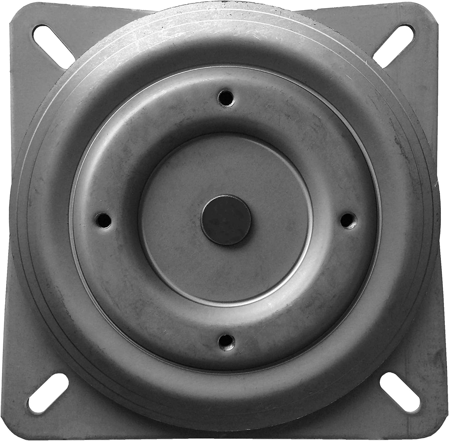 chairpartsonline Replacement Bar Stool Swivel - 6.75 Square wRound Bottom Plate - PitchedAngled Profile - Made in The USA - S5446