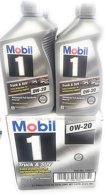 Mobil One 0W-20 Full Synthetic Truck & SUV 6 Quarts