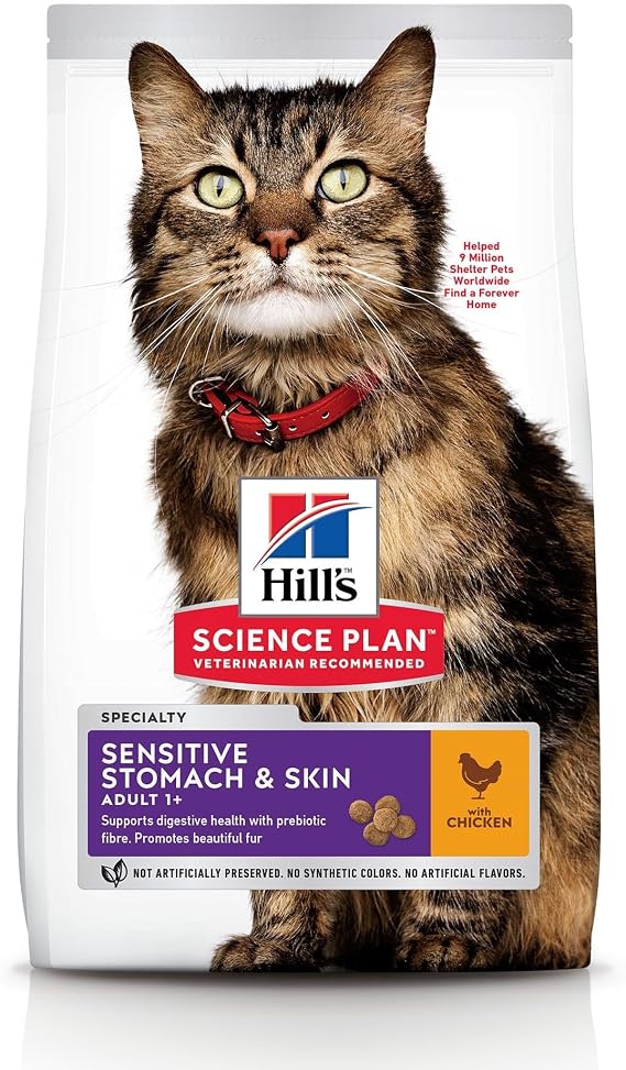 Hills Science Plan Hassas Sindirim ve Deri Yapısı için Tavuklu Yetişkin Kedi Maması 1.5 Kg