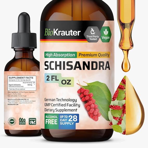 Schisandra Tincture for Calmness & Relaxation, 2 Fl.Oz | Pure Vegan Mood Support Supplement, Liquid Schisandra Berry, Natural Calm Drops, 28-Day Supply