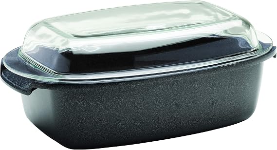 Berndes Enduro Pressofuso Multi-Purpose Roasting Dish with Glass Lid 33 x 21 cm 5.2 Litres Aluminium