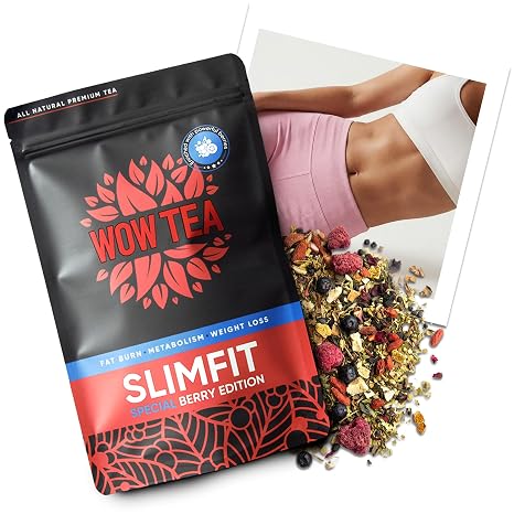 WOW TEA Berry SlimFit Tea Fat Burning and Appetite Control with Berries and Green Tea 150g