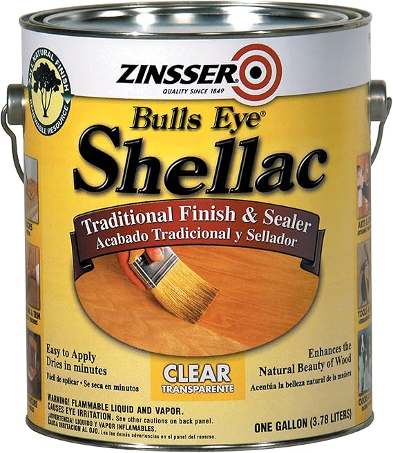 Zinsser 301 Bulls Eye Shellac Traditional Finish & Sealer, Gallon, Clear