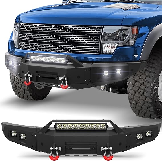 10-14 F150 Front Bumper Full Width Offroad Bumper w/Winch Plate