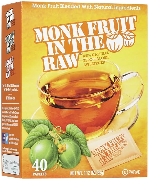Sugar In The Raw, Monk Fruit In The Raw, 40 Count