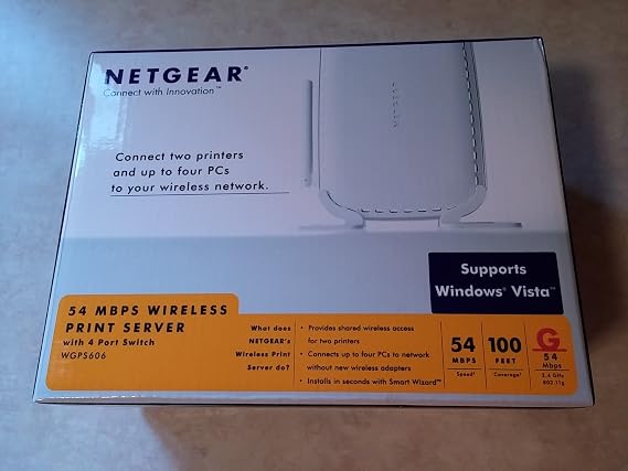 NETGEAR WGPS606 802.11g Print Server with 4-Port Switch