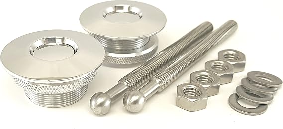 QL-38-LP Quik-Latch Hood Pin Kit (Polished Aluminum)