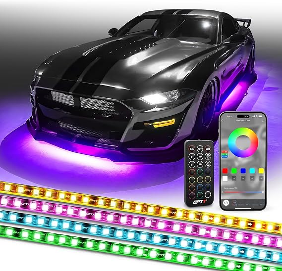 OPT7 Aura Flexible Car Underglow Lights with APP & Remote Control