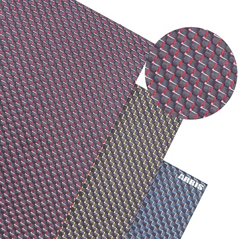 ARRIS Red Metallic Carbon Fiber Sheet 100X250X1.0MM Plate