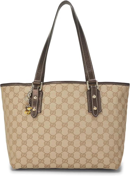 Pre-loved Bronze Original GG Canvas Jolicoeur Tote, Brown