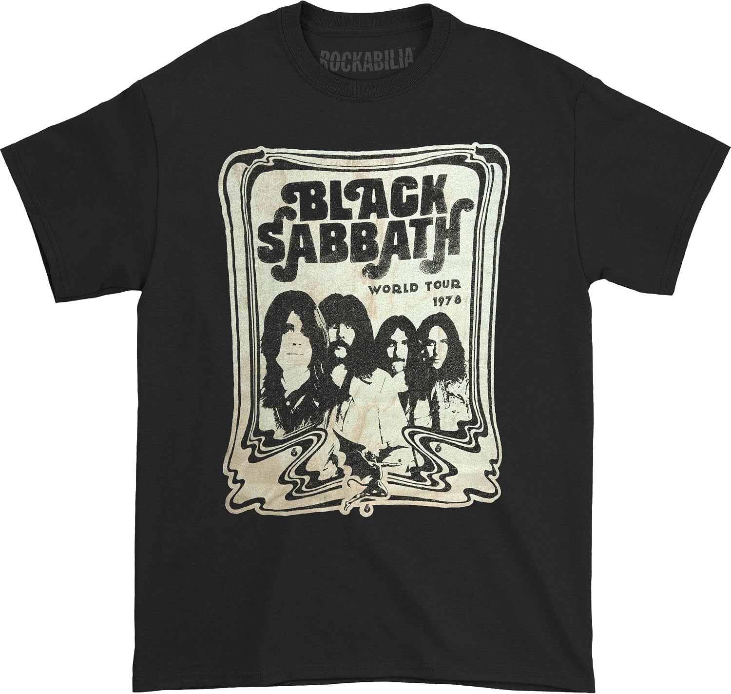Black Sabbath Mens World Tour 1978 T-Shirt Black