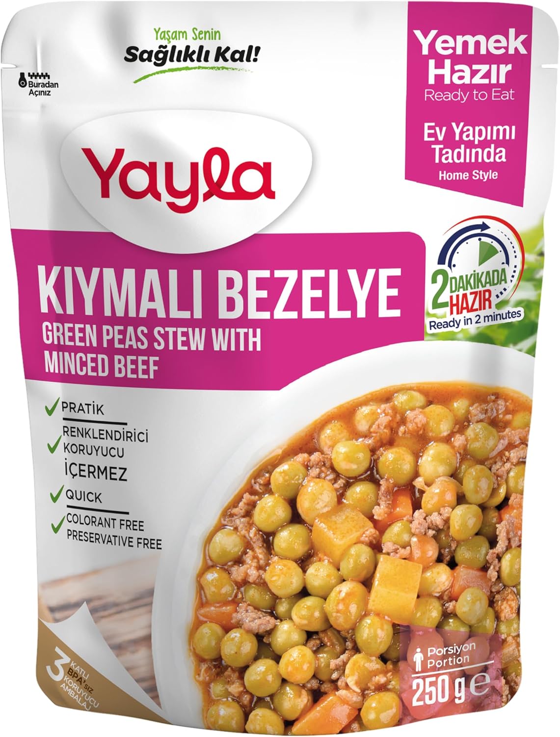 Plateau Meal Ready Minced Meat Peas 250 Grams