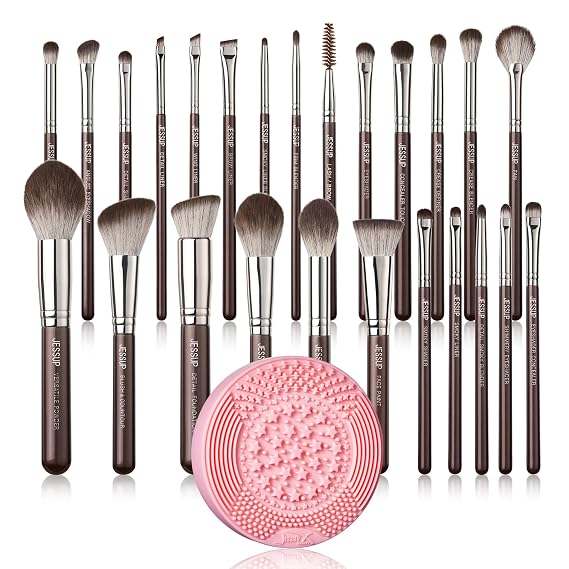Jessup Makeup Brushes Set Professional T511 Bundled with Cleaning Mat A005